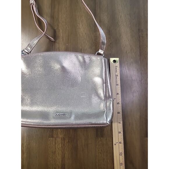 Nine West Levona Pink-Gold Crossbody Shoulder Bag Double-Zip GUC - Picture 4 of 12